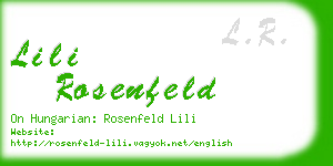 lili rosenfeld business card